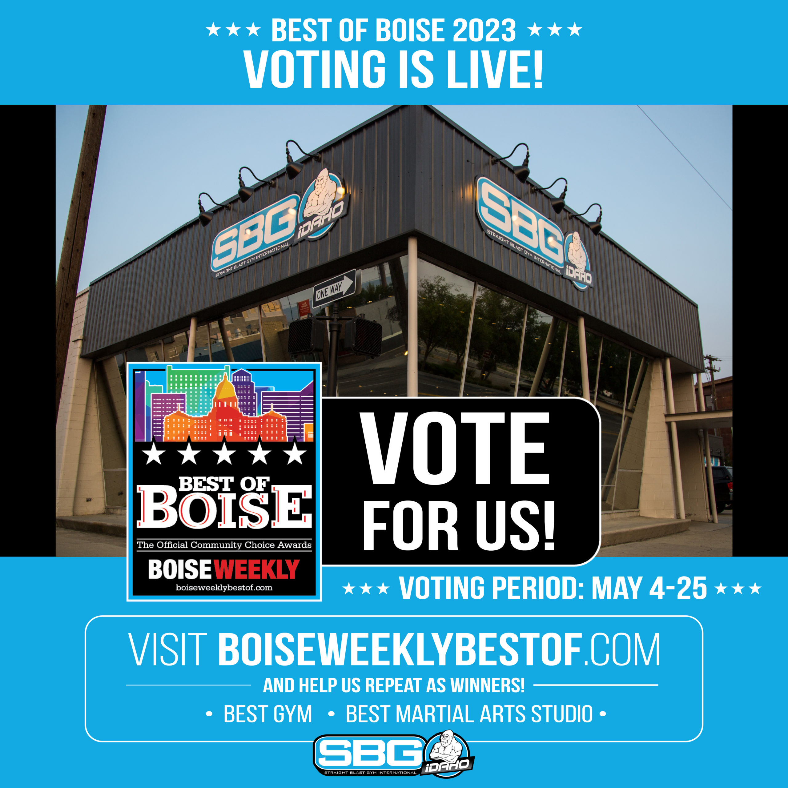 BEST OF BOISE VOTING HAS BEGUN!!! SBG Idaho BJJ & MMA Gym